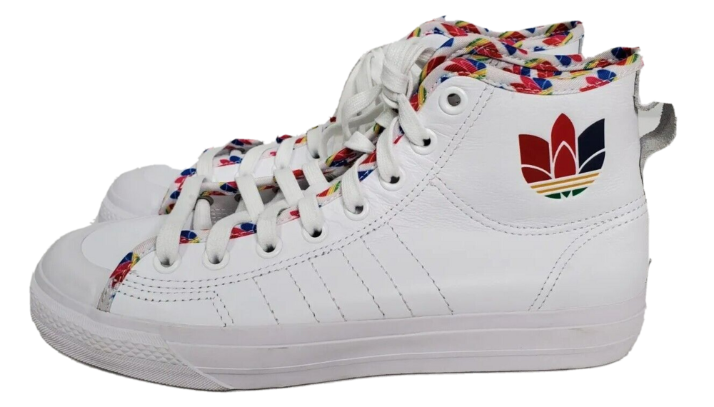 Adidas Nizza Men 8.5/Women 9.5 Unisex Hi Cloud White/Scarlet FY2848 New Sneakers